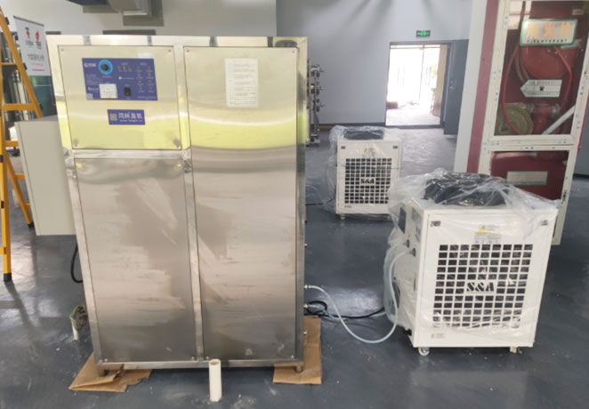 某園區小型（xíng）汙水處理臭氧消毒現場